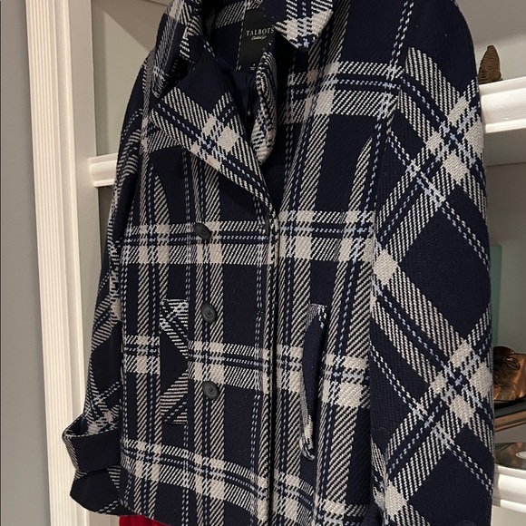 Talbots Navy and White Plaid Jacket - Picture 13 of 13